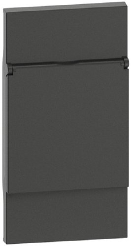 Лицевая панель Legrand BTicino Living Now для 1-м. 2 мод. розетки 220В с крышкой черный картинка